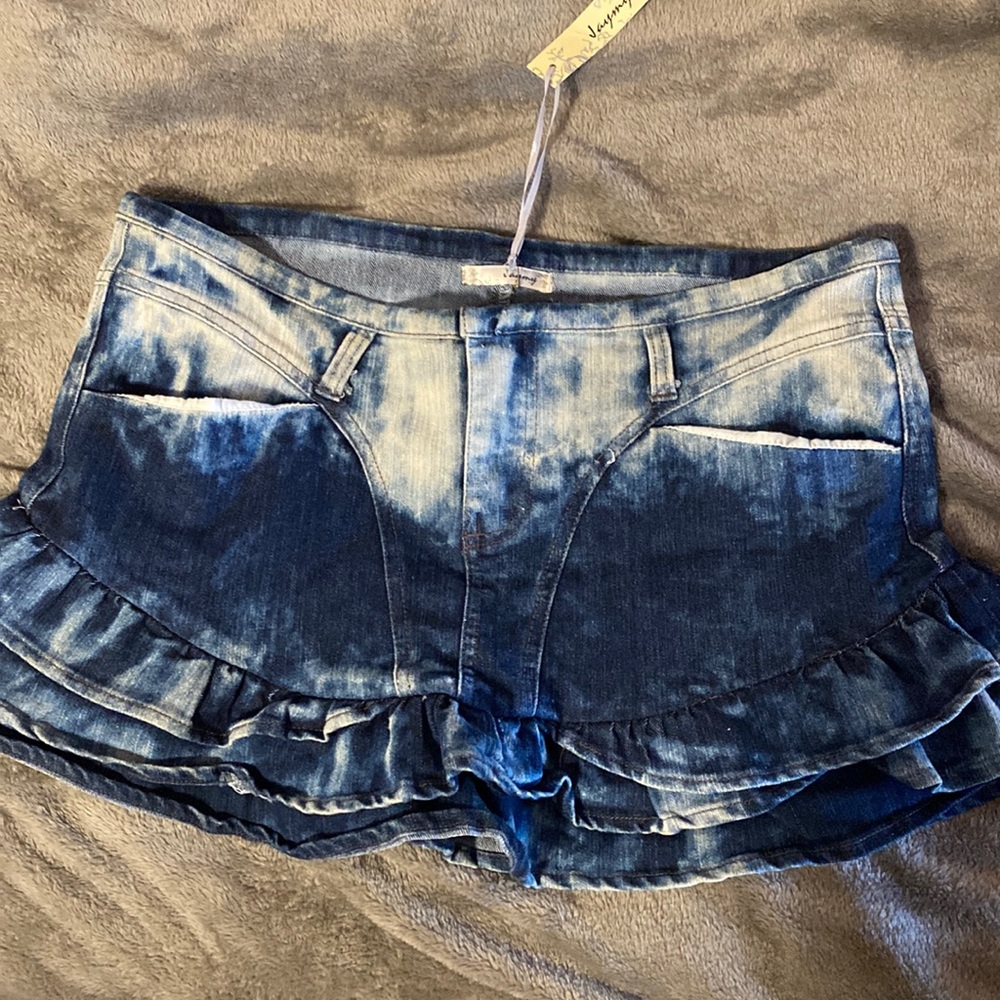 Denim mini skirt